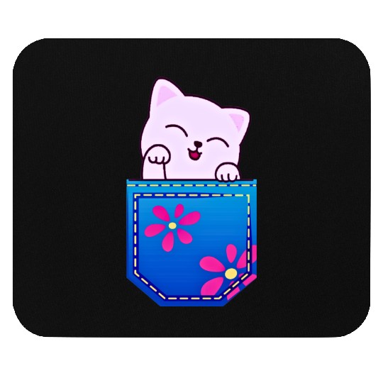 Cat in the pocket Mouse Pads
