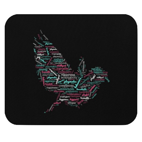Bird Graphic Mouse Pads with Words Pattern design.