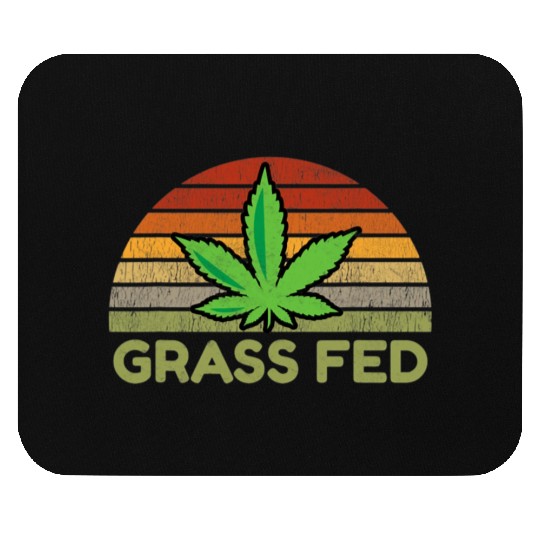 Grass Fed Hemp Farmer Weed Cannabis Marijuana Mouse Pads