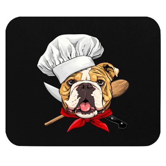 American Bulldog Chef Dog Cooking Baking Lover 480 Mouse Pads