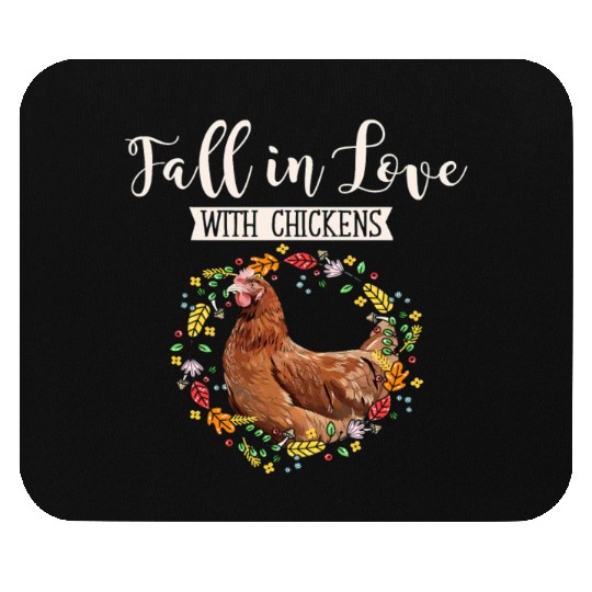 Women Chicken Lover Fall Autumn Farmer170 Mouse Pads