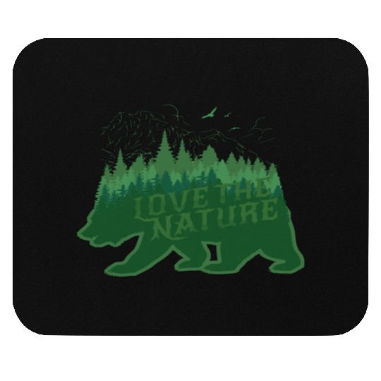 Bear love nature Mouse Pads
