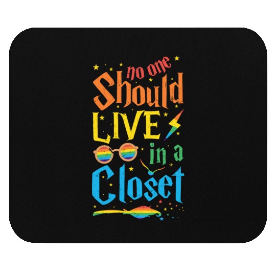No One In Closet Gay LGBTQ Rainbow LGBT Pride Mouse Pads