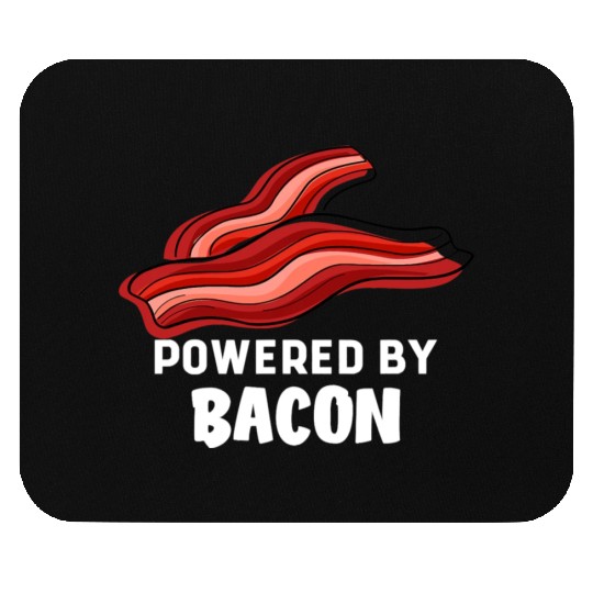 Funny Saying Powered By Bacon Pig Farmer Humorous Mouse Pads