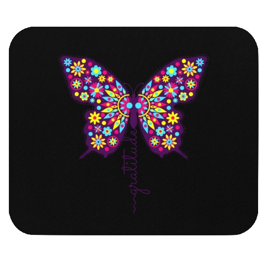 butterflies floral Mouse Pads