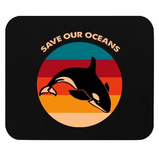 Save Our Oceans Wildlife Orca Whale Climate Change Mouse Pads