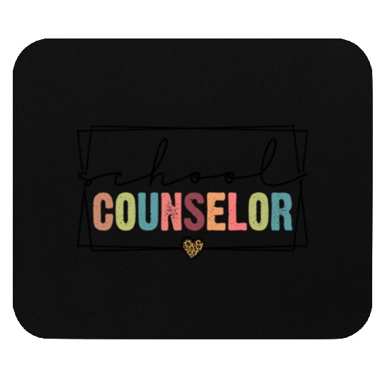School Counselor Guidance Teacher Leopard Heart137 Mouse Pads