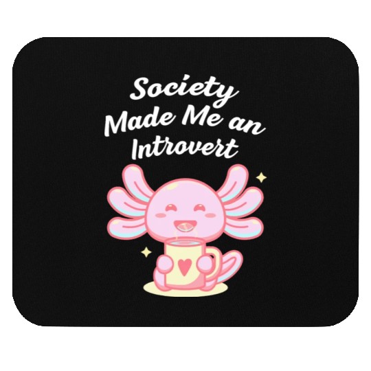 Handcrafted by Society Introvert Sayings Antisocia Mouse Pads