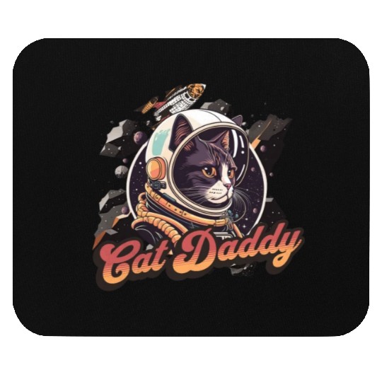 Astrocat Retro graphic Cat Daddy Vintage Eighties Mouse Pads