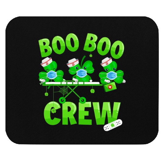 Boo Boo Crew Nurse St Patricks Day Shamrock Mouse Pads
