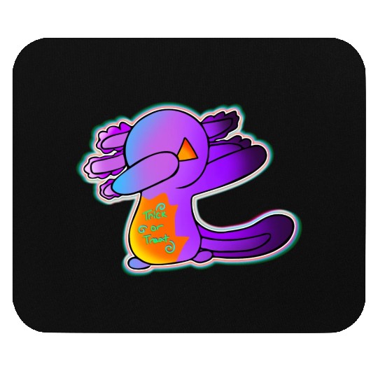 Jack O Lantern Axolotl Halloween Trick Or Treat 1 Mouse Pads
