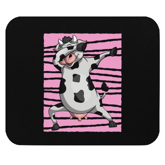 Farm Animal Lover Farmer Funny Dabbing Cow Mouse Pads