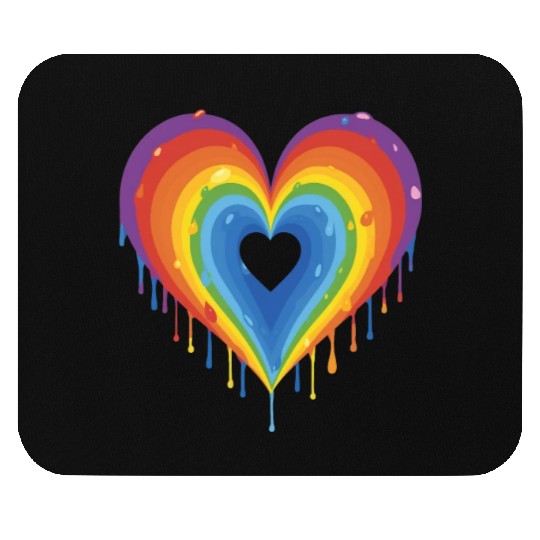 Embrace LGBT Pride: Rainbow Heart, Gay, Lesbian, Mouse Pads