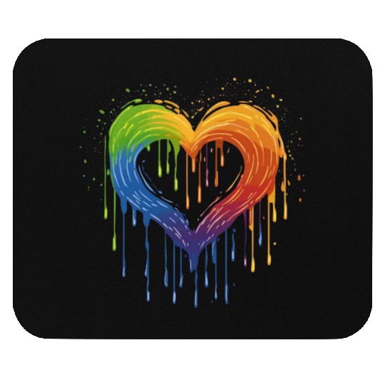 Love Without Limits: LGBTQ+ Rainbow Heart, Mouse Pads