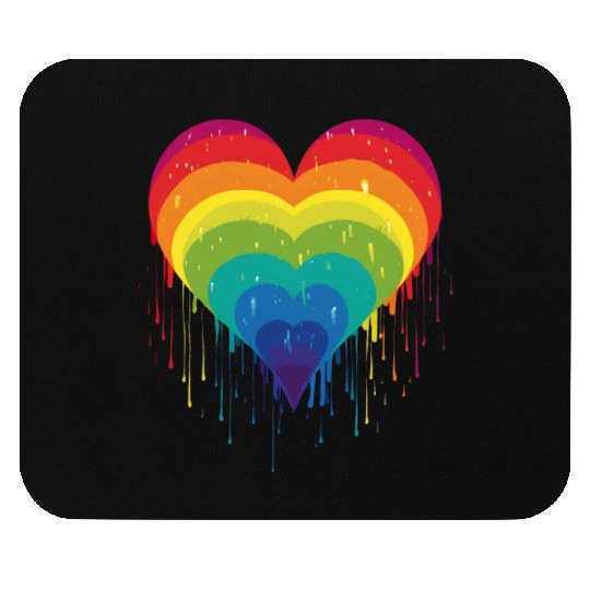 Queer & Loving It: LGBT Rainbow Heart, Supporting Mouse Pads