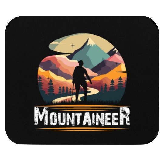 Mountaineer Mountains climbing Hiker Wanderlust Mouse Pads