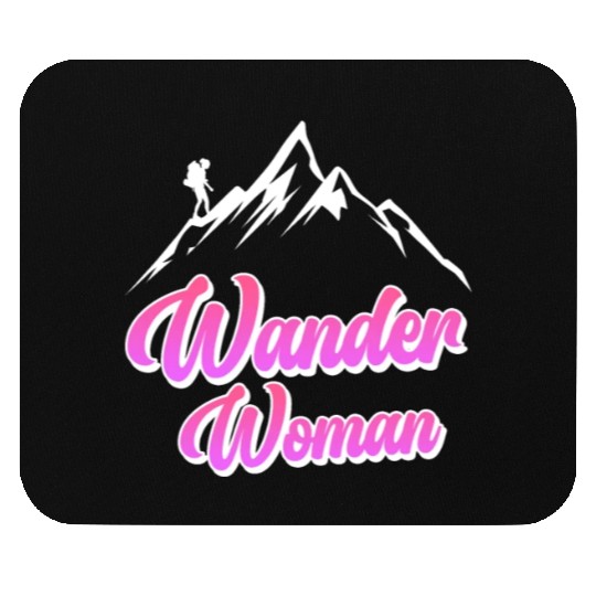 Wanderwoman Hiker Mountaineer Wanderlust Mouse Pads