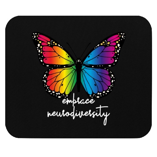 Embrace Neurodiversity Butterfly Autism Awareness Mouse Pads