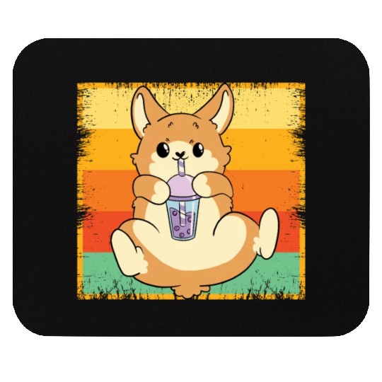Bubble Tea Lover Boba Tea Drinker Dog Owner Mouse Pads