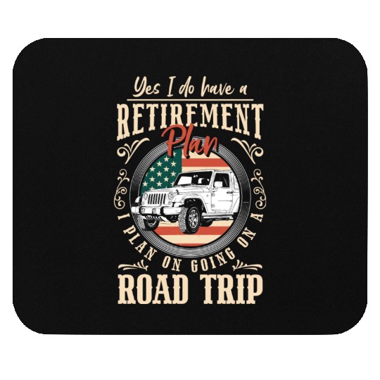 Road Trip Camping Summer Mountains Mouse Pads
