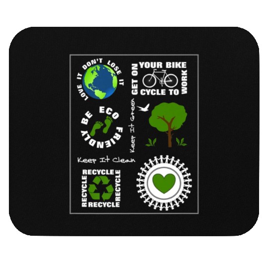 Green Eco Friendly Save Our Planet Earth Mouse Pads