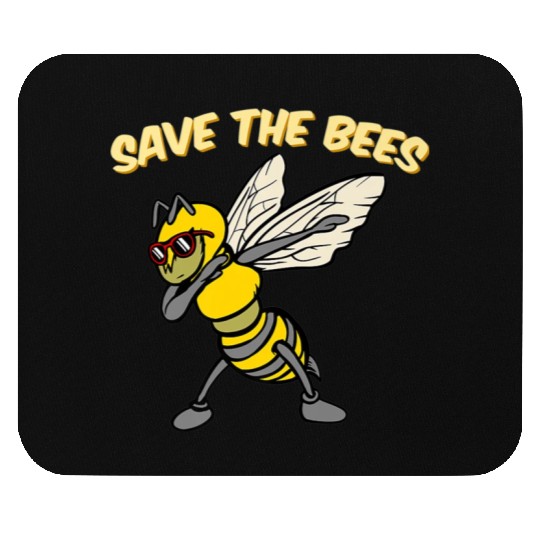 Save The Bees Mouse Pads Dabbing Bumblebee Bee