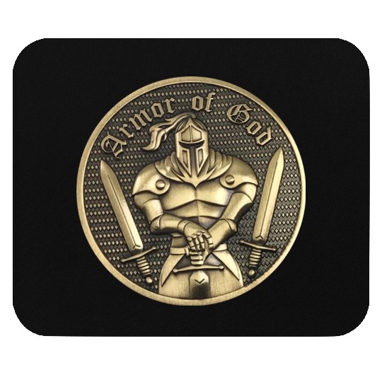 Armor of god christian knight Mouse Pads