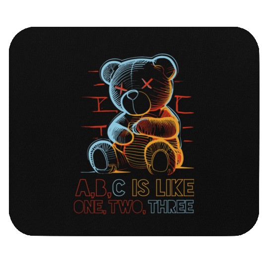 Neon Teddy Bear Mouse Pads
