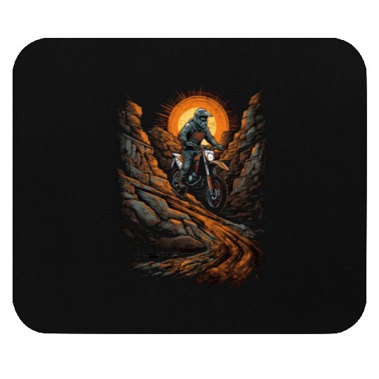 Dirt Bike Rocky Terrain Offroad Biker Motocross Mouse Pads