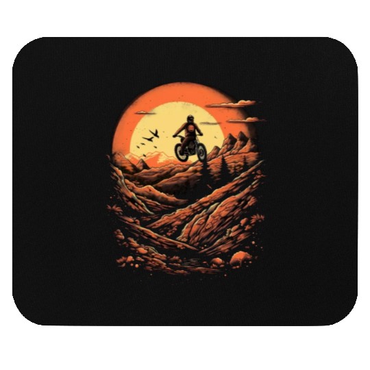 Dirt Bike Mountain Dirt Biking Motocross Biker Mouse Pads