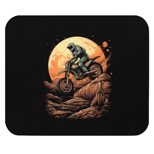 Dirt Bike Moon Motocross Motorcycle Riding Biker Mouse Pads