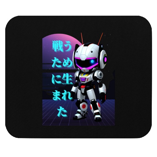 Chibi Mecha: A Cute Cyberpunk Design 3 Mouse Pads