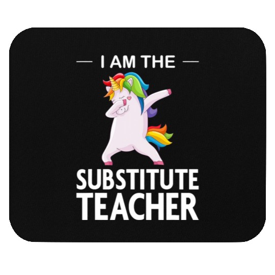 Funny I Am The Substitute Teacher Dabbing Colorful Mouse Pads