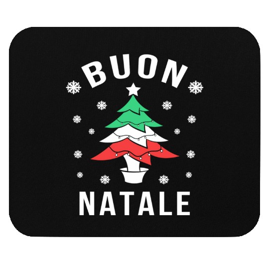 Italian Flag Tree Buon Natale Mouse Pads