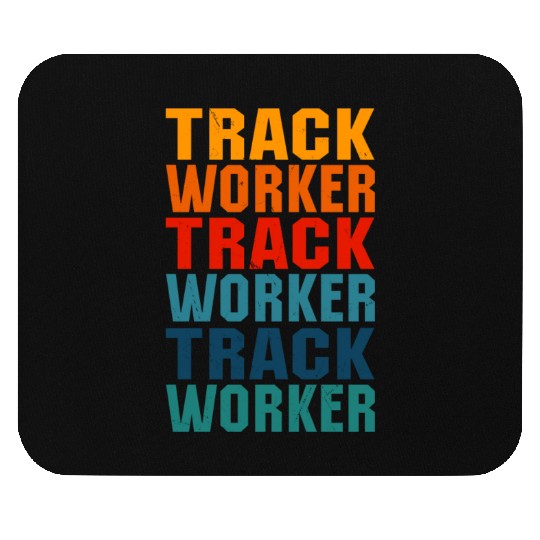 Awesome Track Worker Lettering Design Mouse Pads