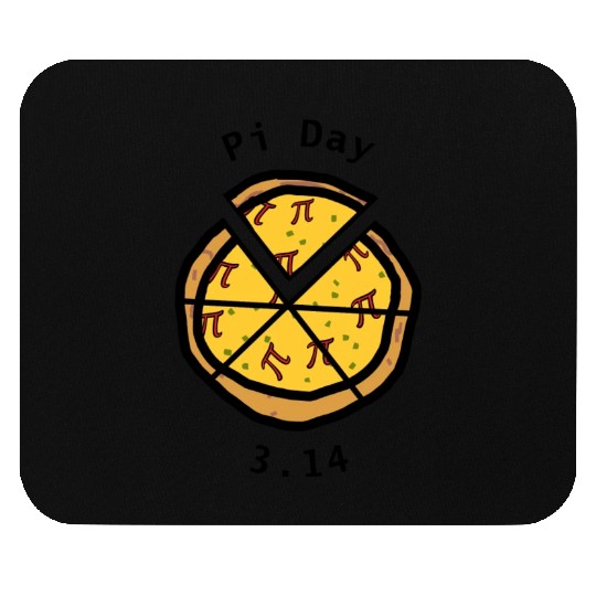 Pi Day 314 Pizza Topped with Pi Symbol Mouse Pads