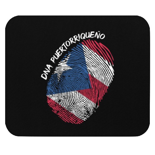 Puerto Rico Flag Fingerprint For Boricua Usa Fans Mouse Pads