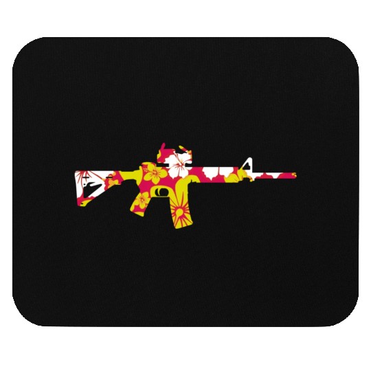Tropical Gun Lover Firearm Beach Hawaiian Mouse Pads