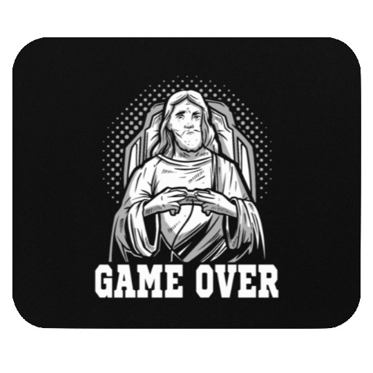 Gaming Jesus Game Over Gamer Mouse Pads