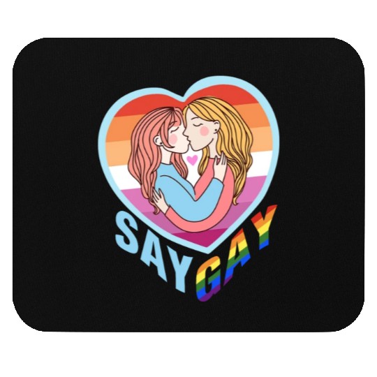 Say Gay Lesbian Couple Mouse Pads