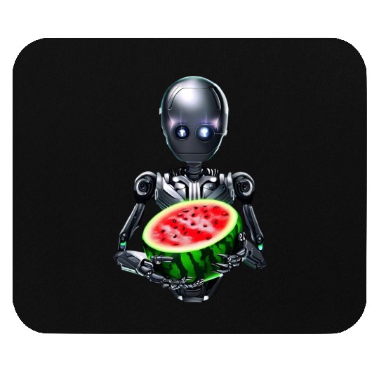Watermelon for the robot Mouse Pads