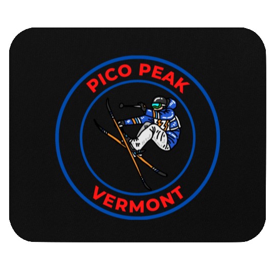Retro Skiing in Pico Peak Vermont Holiday Souvenir Mouse Pads