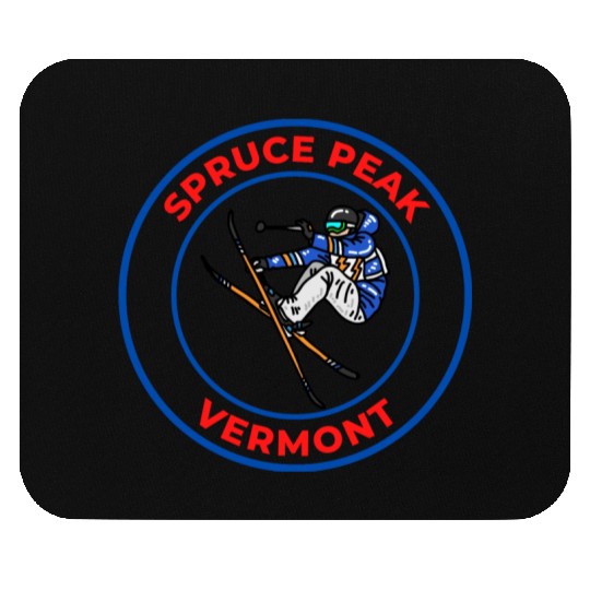 Retro Cool Skiing in Spruce Peak Vermont Souvenir Mouse Pads