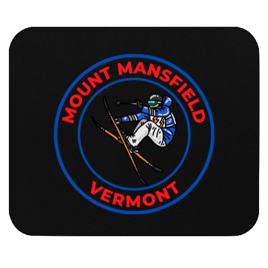 Retro Skiing Mount Mansfield Vermont Souvenir Mouse Pads