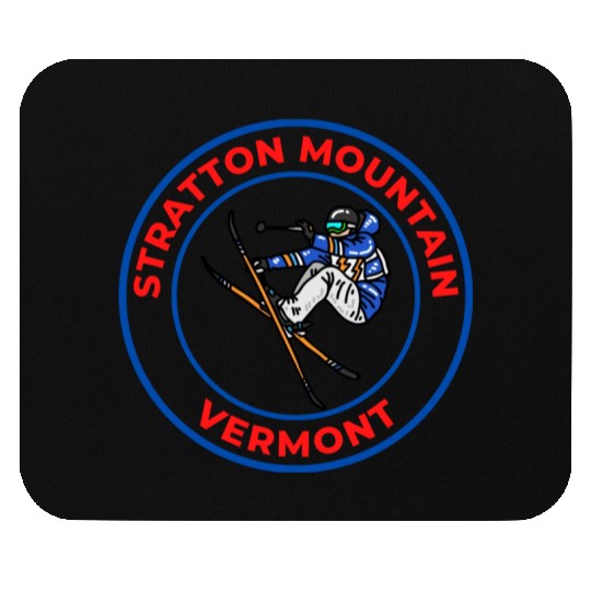 Retro Skiing Stratton Mountain Vermont Souvenir Mouse Pads