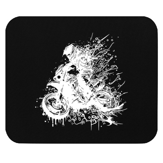 Motorcycle Motocross Biker Splash Style Racing Mouse Pads