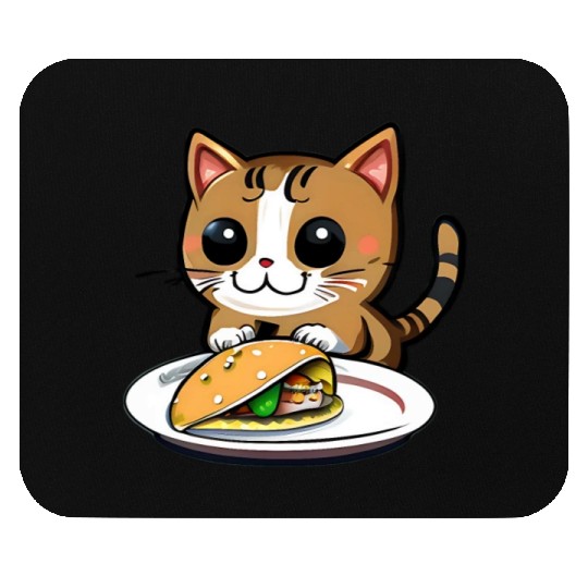 Cute Cat and Taco: A Playful Combination for Your Mouse Pads