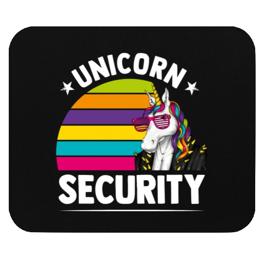 Unicorn Security Funny Unicorn Lover Mythical Mouse Pads