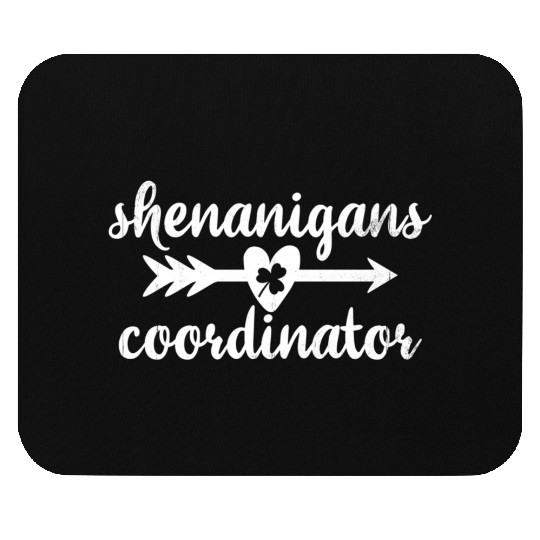 St Patricks Day Lucky Shamrock Luck Shenanigans Co Mouse Pads