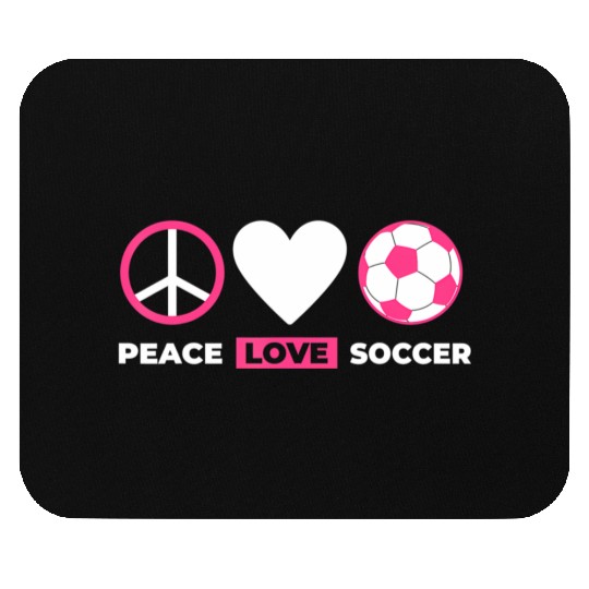 Peace Love Soccer Peace Sign Heart Peace Love Socc Mouse Pads